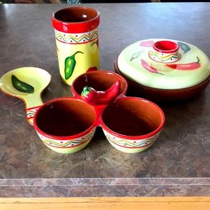 Four piece serving set